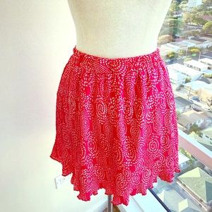 NWOT Tulle Brand Swirl Print Pleated Skirt